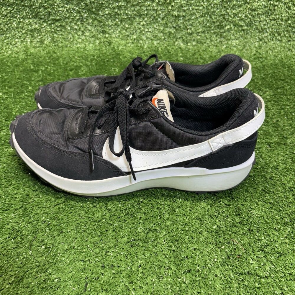 Nike Waffle Debut DH9523-002 Women 9.5 Sneaker Black White Lace Up Running Shoes